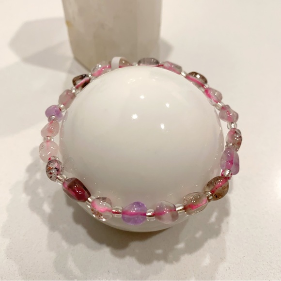 Natural Mixed Colorful Irregular Quartz Bracelet - Picture 2 of 5